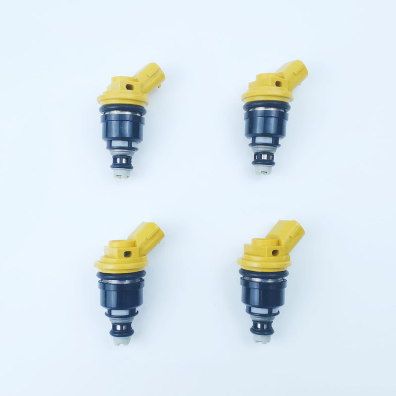 Load image into Gallery viewer, 4Pcs 550cc Yellow Side Feed Fuel Injectors For Subaru WRX 2004–2007 / WRX STI 2004–2007 / Legacy GT 2005–2011 16600-AA170 10933-550-4N
