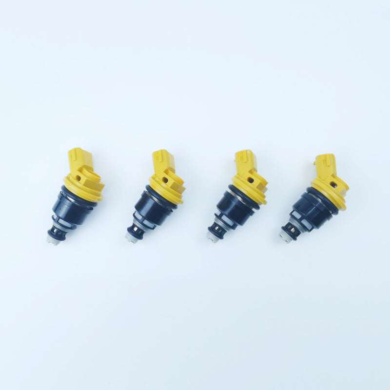 Load image into Gallery viewer, 4Pcs 550cc Yellow Side Feed Fuel Injectors For Subaru WRX 2004–2007 / WRX STI 2004–2007 / Legacy GT 2005–2011 16600-AA170 10933-550-4N
