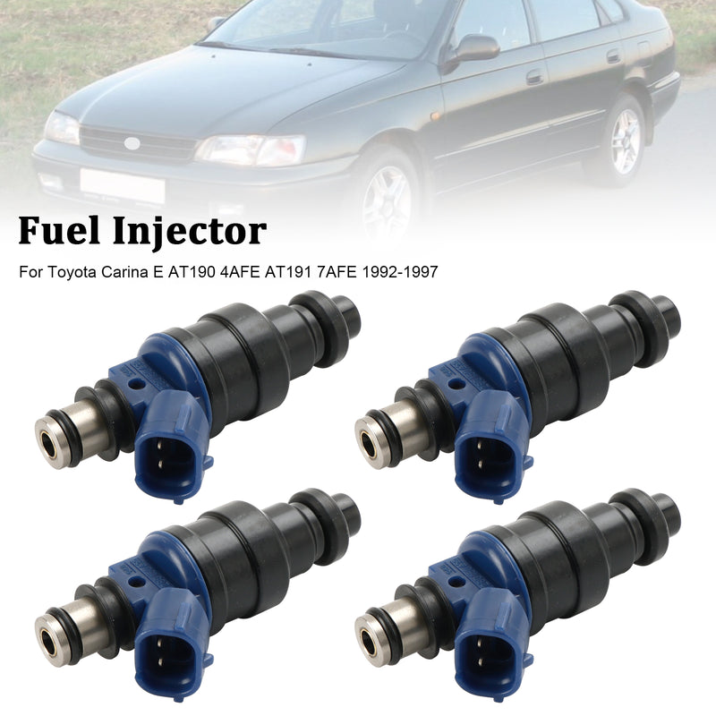 Load image into Gallery viewer, 1992-1997 Toyota Carina E AT190 4AFE AT191 7AFE 4PCS Fuel Injector 23250-02030 23209-02030
