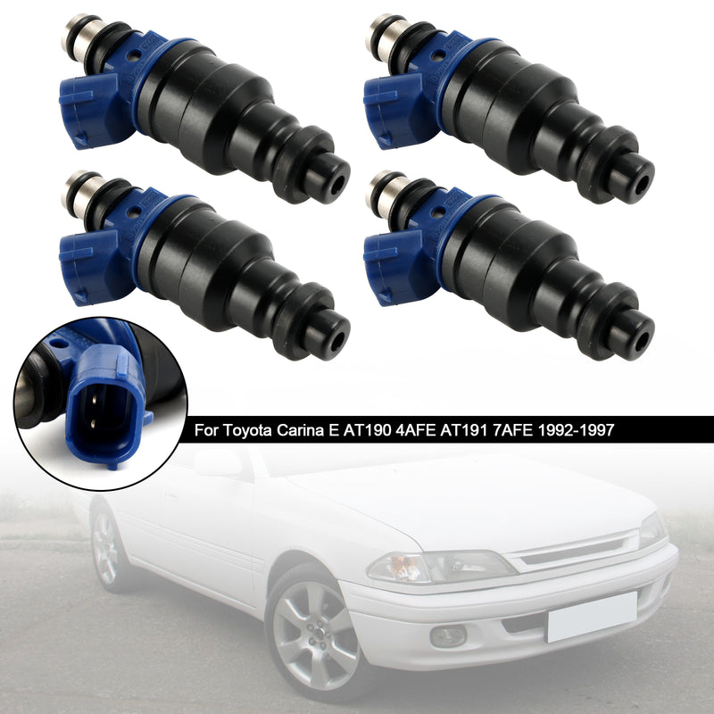 Load image into Gallery viewer, 1992-1997 Toyota Carina E AT190 4AFE AT191 7AFE 4PCS Fuel Injector 23250-02030 23209-02030
