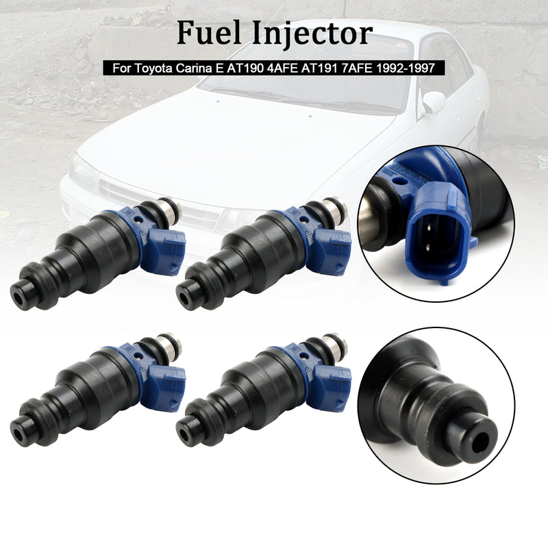 Load image into Gallery viewer, 1992-1997 Toyota Carina E AT190 4AFE AT191 7AFE 4PCS Fuel Injector 23250-02030 23209-02030
