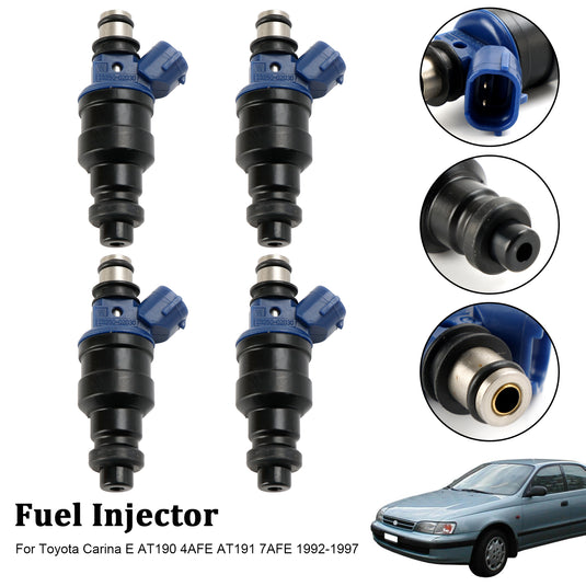 1992-1997 Toyota Carina E AT190 4AFE AT191 7AFE 4PCS Fuel Injector 23250-02030 23209-02030