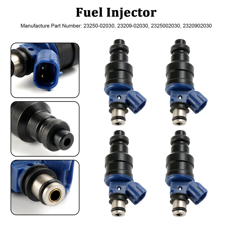 Load image into Gallery viewer, 1992-1997 Toyota Carina E AT190 4AFE AT191 7AFE 4PCS Fuel Injector 23250-02030 23209-02030
