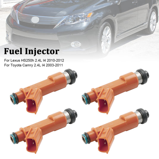 2003-2011 Toyota Camry 2.4L I4 4PCS Fuel Injectors 23209-0H050 23209-28060 297-0018