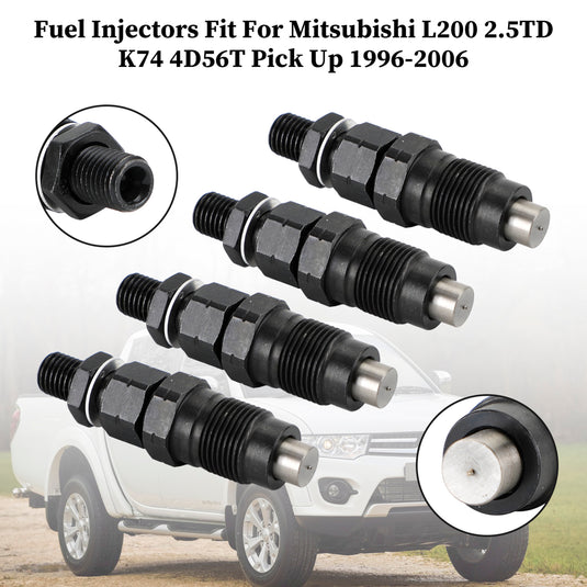 1996-2006 Mitsubishi L200 2.5TD K74 4D56T Pick Up 4PCS Fuel Injectors MD196607 MI60005874 105148-1311