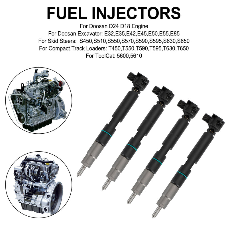 Load image into Gallery viewer, 4PCS Fuel Injectors for ToolCat 5600 5610 400903-00074D fit Bobcat 28337917 7275454
