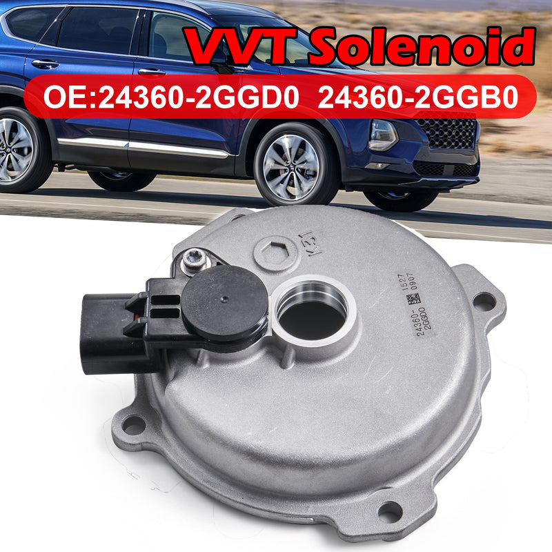 Load image into Gallery viewer, 2017-2018 Hyundai Santa Fe Sport 2.0L+2.4L Engine Variable Valve Timing VVT Solenoid 24360-2GGA0 24360-2GGB0 24360-2GGD0 Generic
