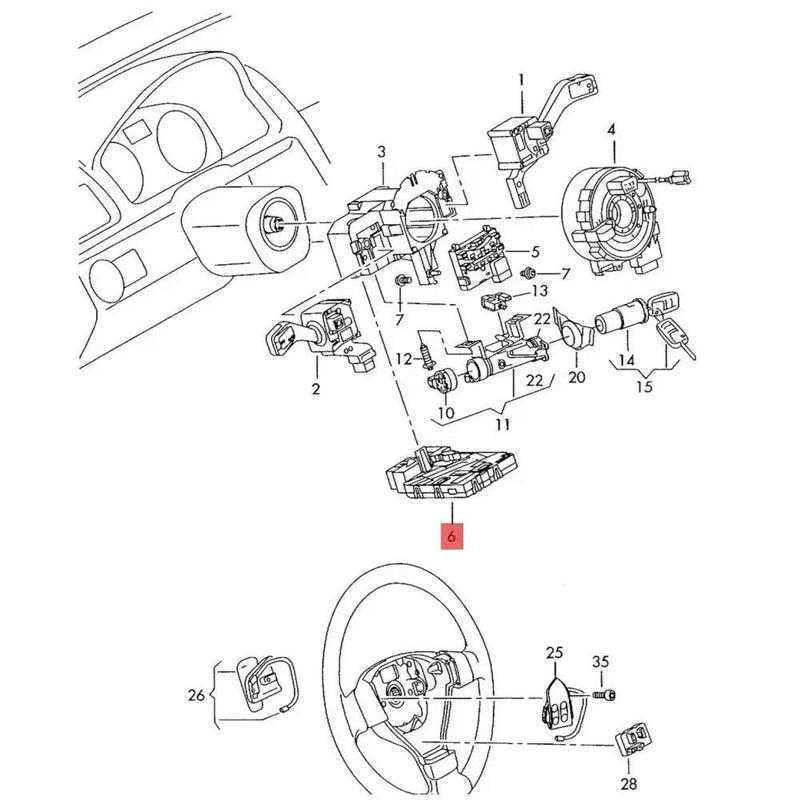 Load image into Gallery viewer, 2005-2009 Seat Toledo Steering Wheel Module Multifunction Cruise Control 1K0953549CH
