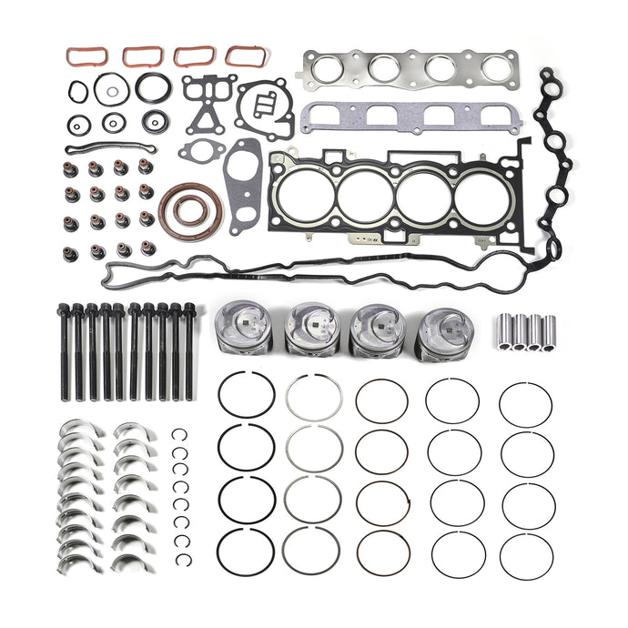 2011-2016 Hyundai Sonata 4-Door 2.4L G4KJ Engine Rebuild Pistons Gasket Overhaul Kit 23410-2G500 21020-25120