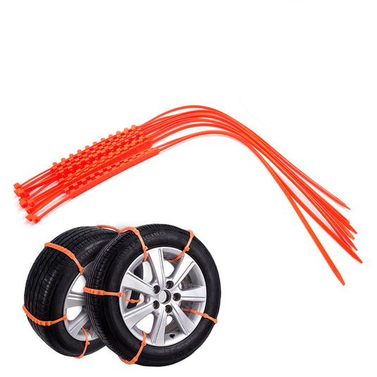 10PCS Universal Snow Tire Chain Anti-Slip Traction Belt for Car, Truck & SUV | Quick Install Anti-Skid Winter Driving Heavy-Duty Emergency Winter Kit