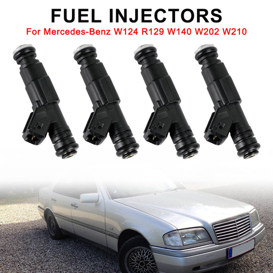 4PCS Fuel Injector 0280155821 Fit Mercedes-Benz W124 R129 W140 W202 W210 0000788523 0000787323