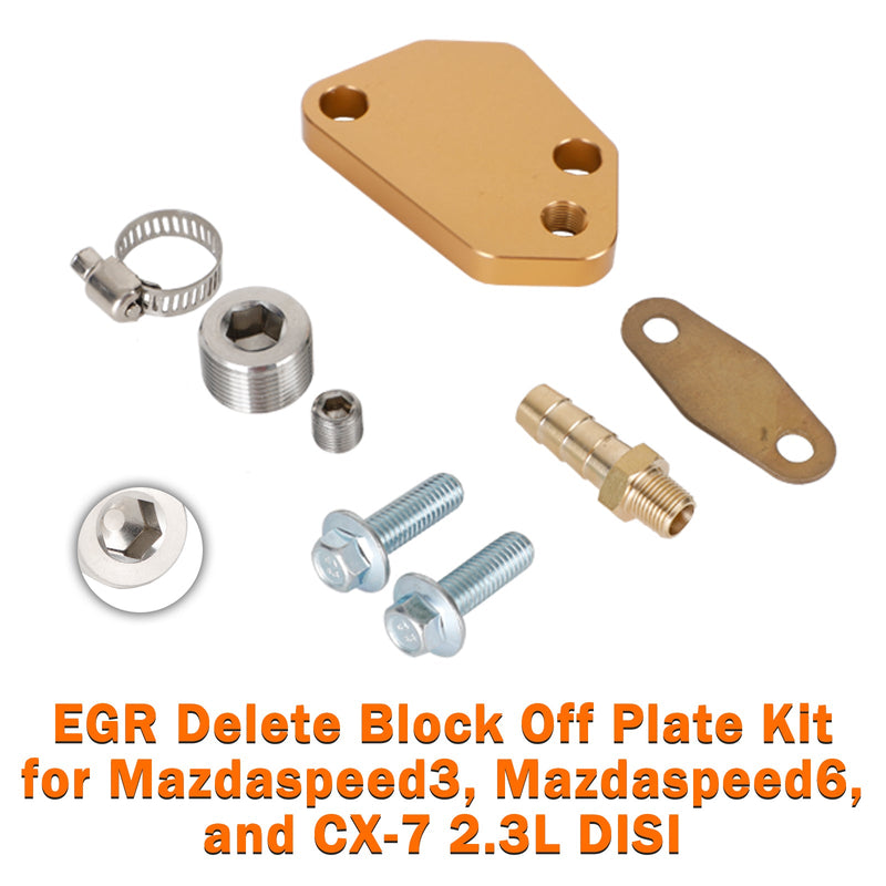 Load image into Gallery viewer, Mazdaspeed3/Mazdaspeed6/CX-7 2.3L DISI EGR Delete Block Off Plate Kit Generic
