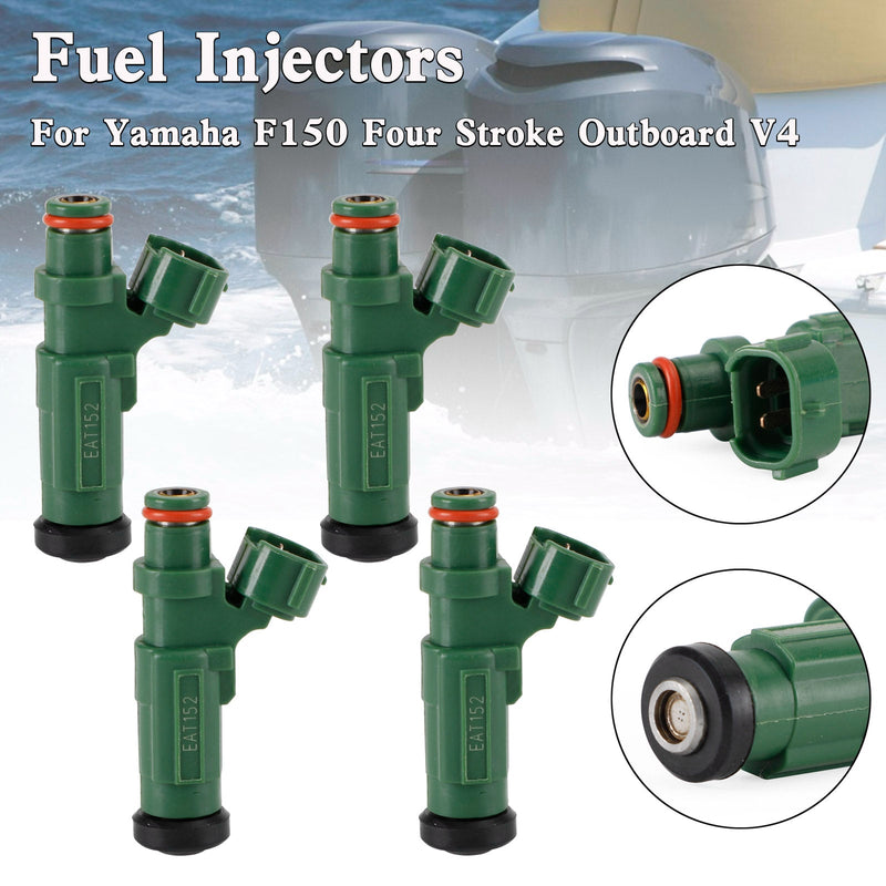 Load image into Gallery viewer, 4PCS Fuel Injectors New Version For Yamaha Outboard F150 150HP 63P-13761-01-00 Generic
