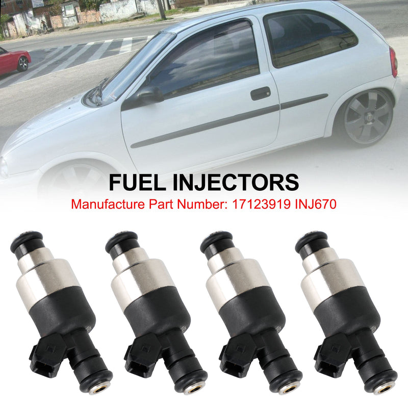Load image into Gallery viewer, 1996-1998 Chevrolet Corsa 4Pcs Fuel Injectors 17123919 INJ670
