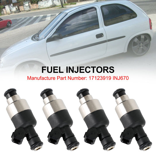 1996-1998 Chevrolet Corsa 4Pcs Fuel Injectors 17123919 INJ670