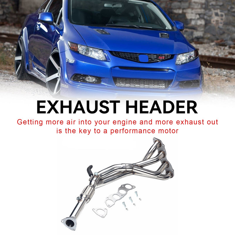 Load image into Gallery viewer, 2006-2011 Honda Civic Si FG2/FA5 Stainless Steel Performance Header Racing Generic
