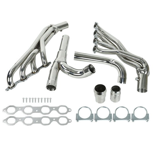 Stainless Exhaust Header Fit Chevy/GMC Silverado Sierra 14-17 1500 5.3L 6.2L Generic