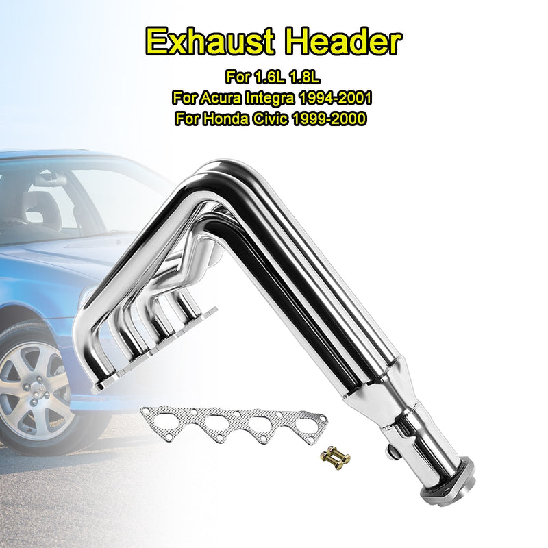 Load image into Gallery viewer, 1999-2000 Honda Civic Stainless Steel Shorty Racing Exhaust Header
