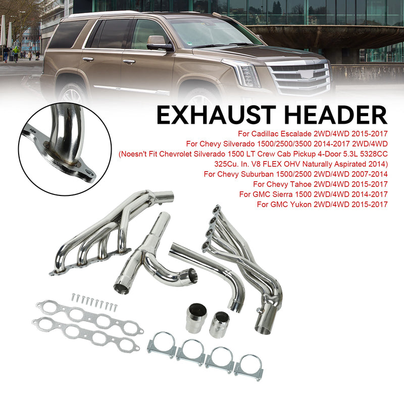 Load image into Gallery viewer, 2015-2017 Cadillac Escalade 2WD/4WD Stainless Exhaust Header Generic
