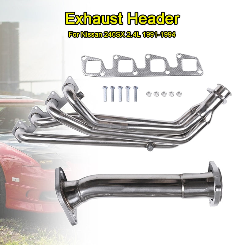 Load image into Gallery viewer, 1991-1994 Nissan 240SX 2.4L Stainless Steel Header Manifold Exhaust
