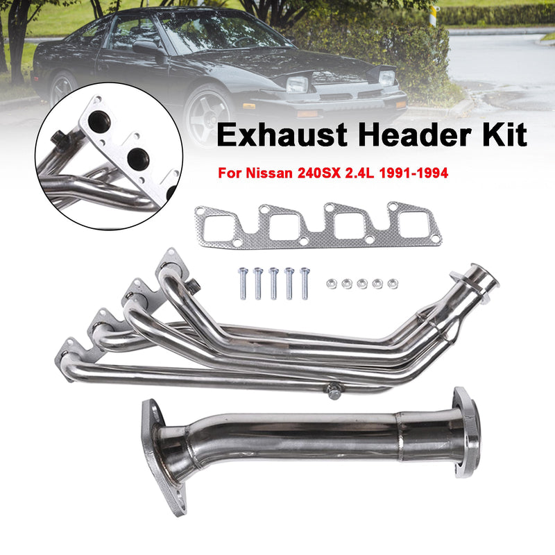 Load image into Gallery viewer, 1991-1994 Nissan 240SX 2.4L Stainless Steel Header Manifold Exhaust
