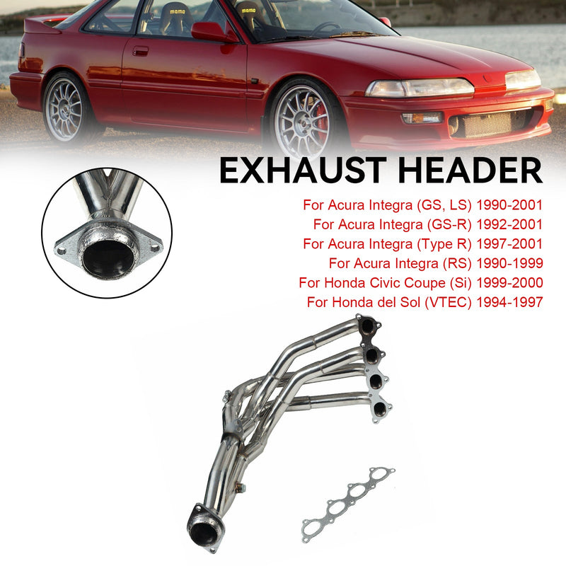 Load image into Gallery viewer, 1999-2000 Honda Civic Coupe (Si) 412-05-1900 Stainless Steel Manifold Header Generic
