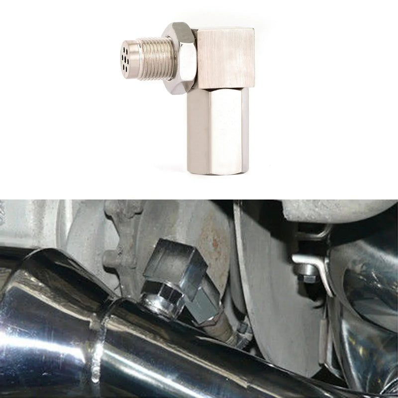 90 Degree O2 Oxygen Sensor Spacer Engine Light CEL Check Bung Mini ...