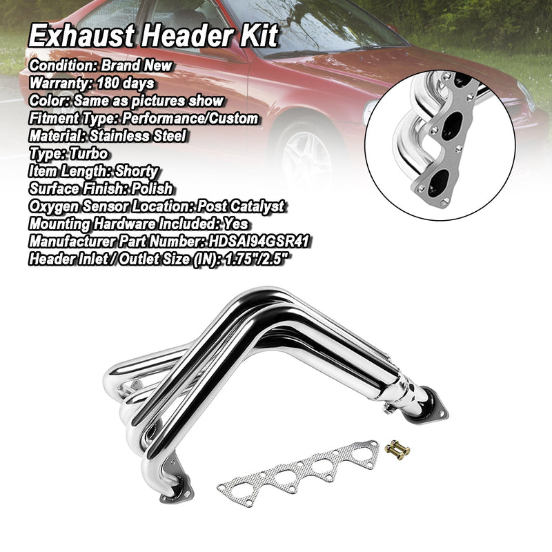 Load image into Gallery viewer, 1999-2000 Honda Civic Stainless Steel Shorty Racing Exhaust Header
