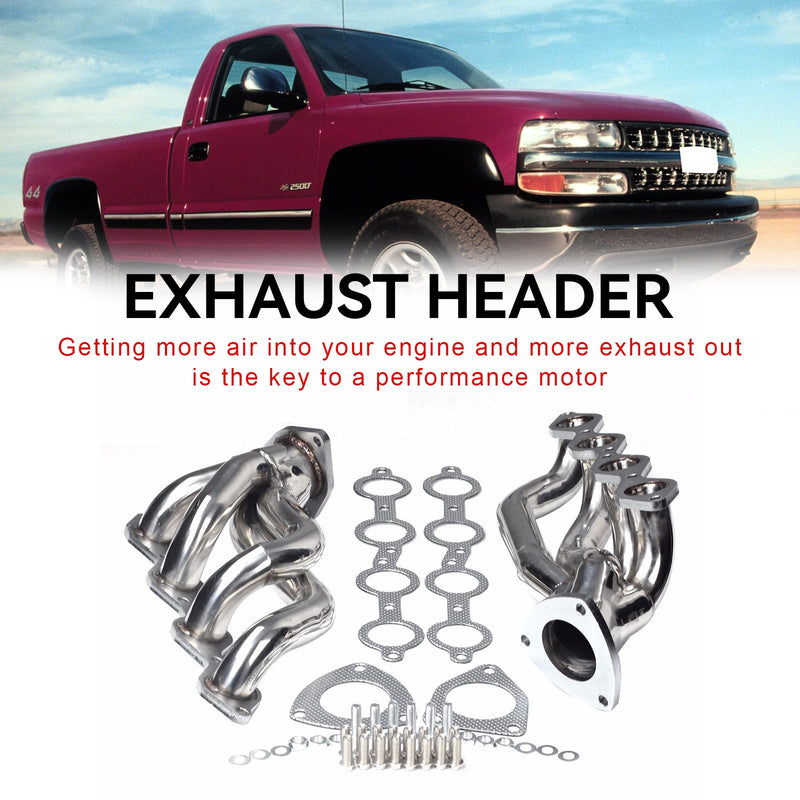 Load image into Gallery viewer, 1999-2006 GMC Sierra 4.8L, 5.3L Manifold Headers Generic
