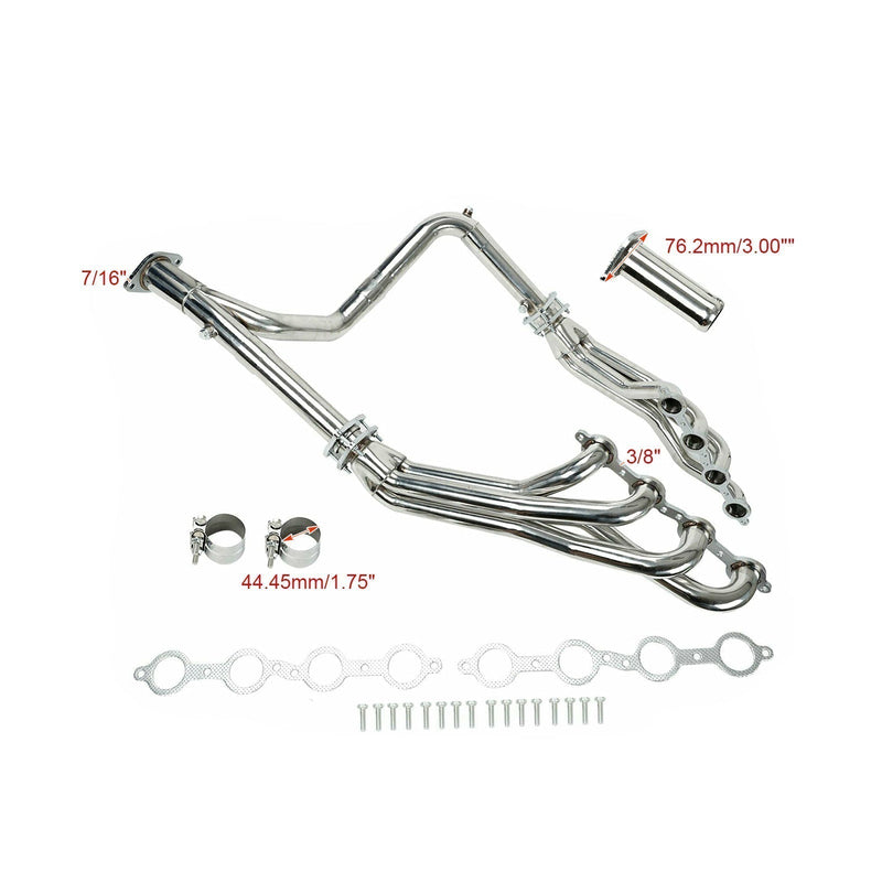 Load image into Gallery viewer, 2007-2013 GMC Sierra 1500 4.8L 5.3L 6.0L 6.2L Stainless Steel Exhaust Manifold Headers
