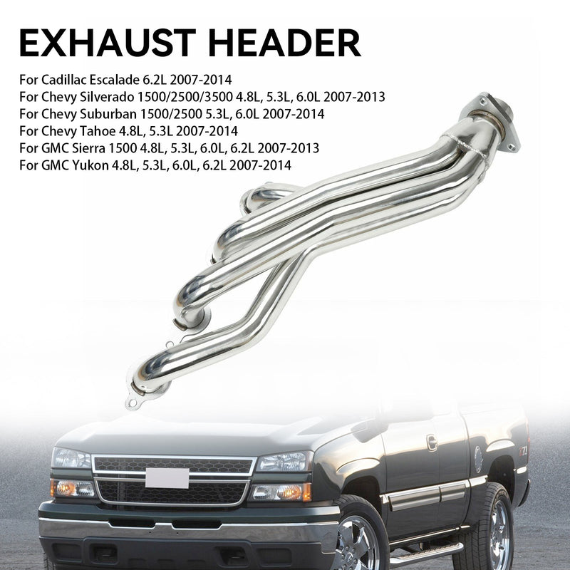 Load image into Gallery viewer, 2007-2014 Cadillac Escalade 6.2L Stainless Steel Exhaust Manifold Headers
