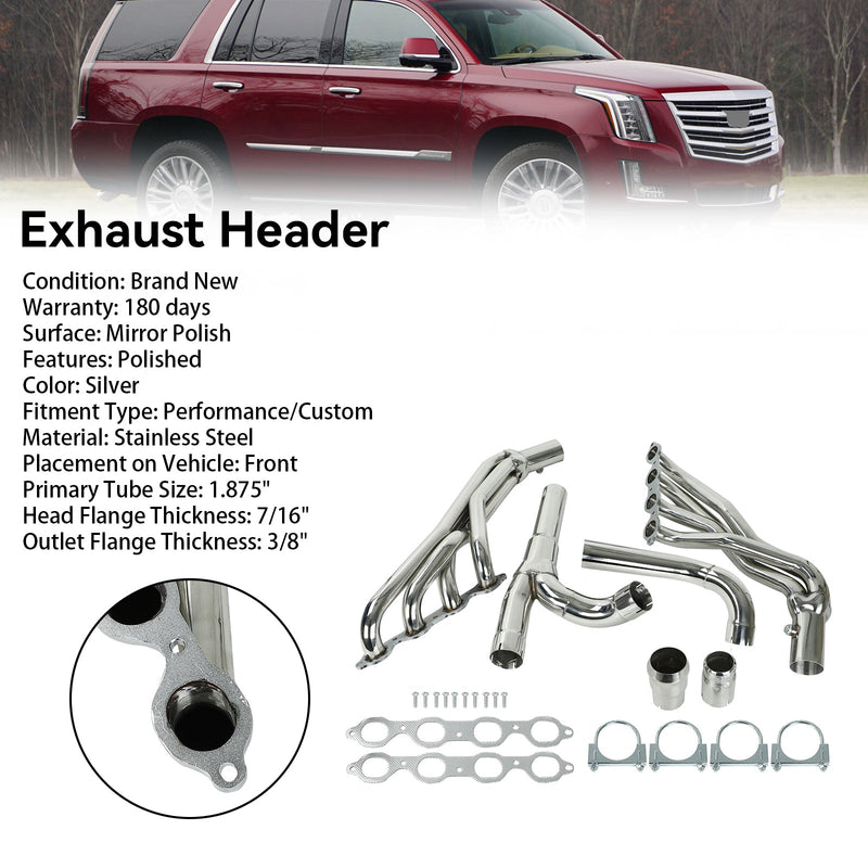 Load image into Gallery viewer, 2015-2017 Cadillac Escalade 2WD/4WD Stainless Exhaust Header Generic
