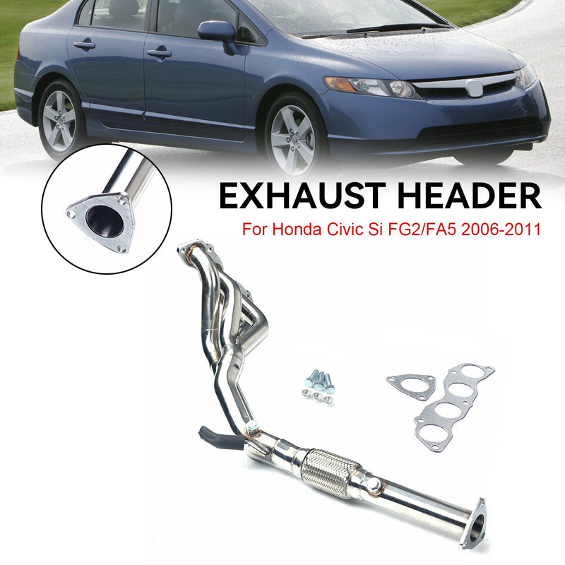 Load image into Gallery viewer, 2006-2011 Honda Civic Si FG2/FA5 Stainless Steel Performance Header Racing Generic
