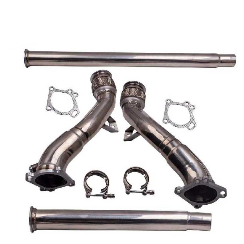 Load image into Gallery viewer, 2000-2002 Audi S4 RS4 2.7L Catless Downpipe Exhaust 3&quot; to 2.5&quot; Turbo
