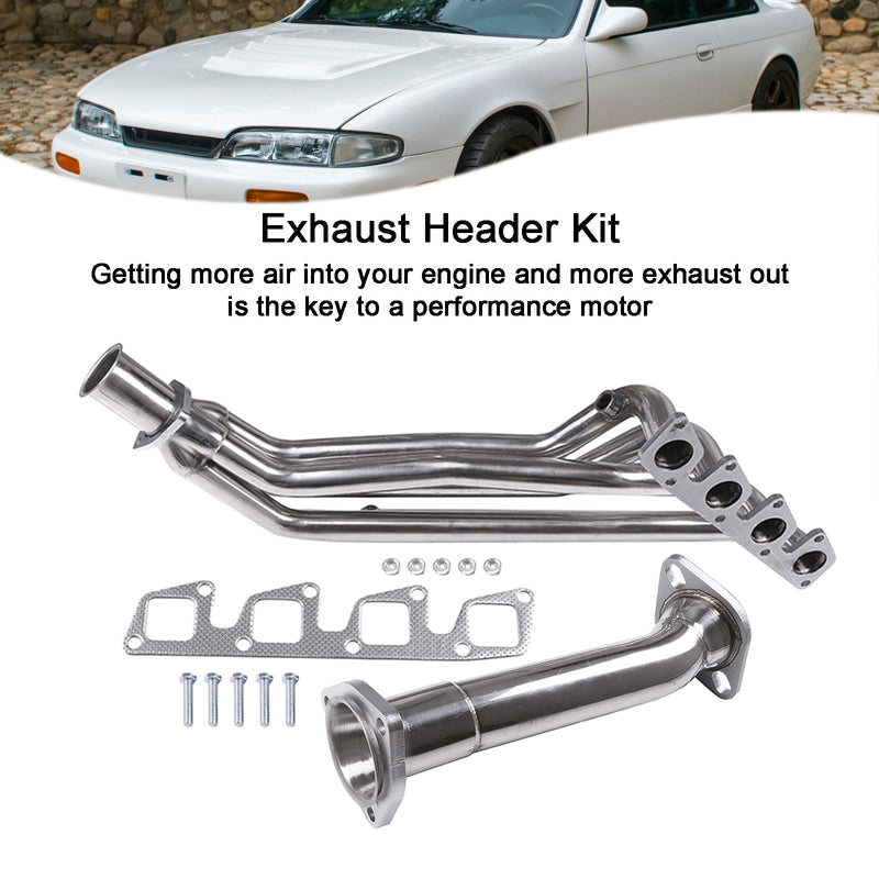 Load image into Gallery viewer, 1991-1994 Nissan 240SX 2.4L Stainless Steel Header Manifold Exhaust
